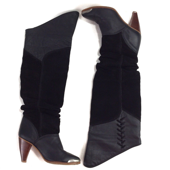 Zodiac 100% Suede Leather Slouchy Silver Boots 5 - Picture 2 of 8